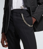 Givenchy - Chain-detail wool slim pants