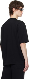 AMI Paris Black Cotton Tonal Ami de Coeur T-shirt