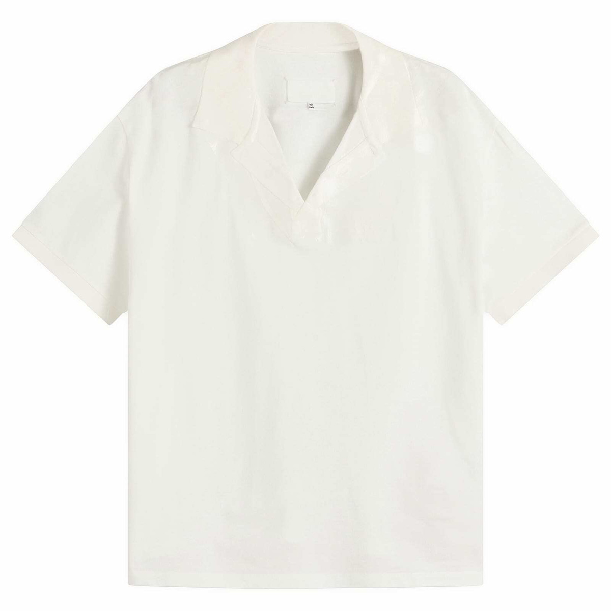 Maison Margiela Men's Taped Polo Shirt in Off White