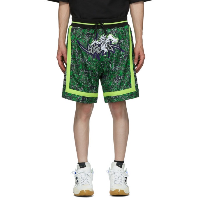 Photo: Sankuanz Reversible Black and Green adidas Originals Edition Basketball Shorts