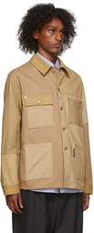 Comme des Garçons Homme Beige Cotton Duck Asymmetrical Jacket