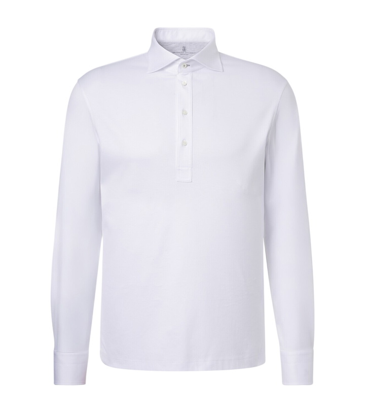 Photo: Brunello Cucinelli Cotton jersey polo shirt