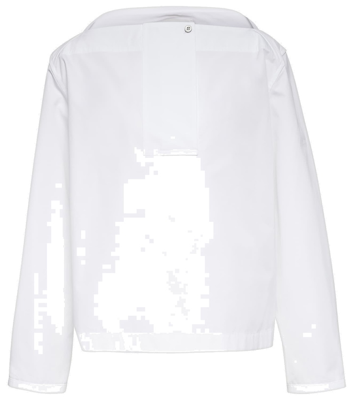 Photo: Jil Sander Cotton poplin pleated top