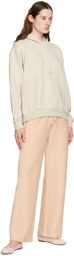 Baserange Beige Drawstring Hoodie