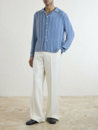 BODE - Sea Beaded Silk Shirt - Blue
