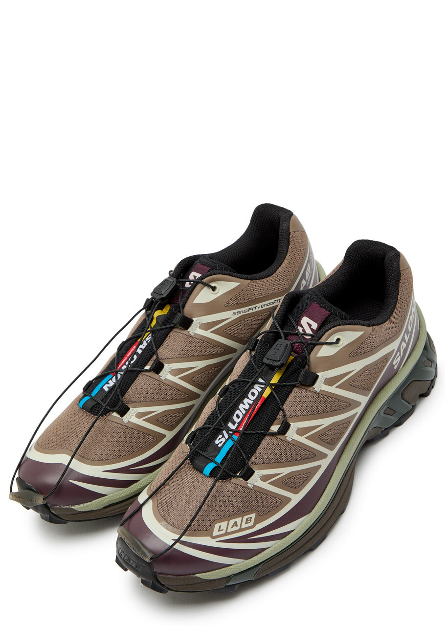 Salomon XT-6 Panelled Mesh Sneakers Brown