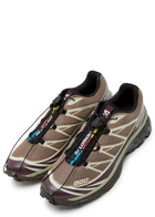 Salomon XT-6 Panelled Mesh Sneakers Brown