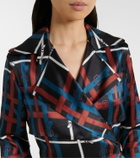 Burberry Belt Check crêpe wrap dress