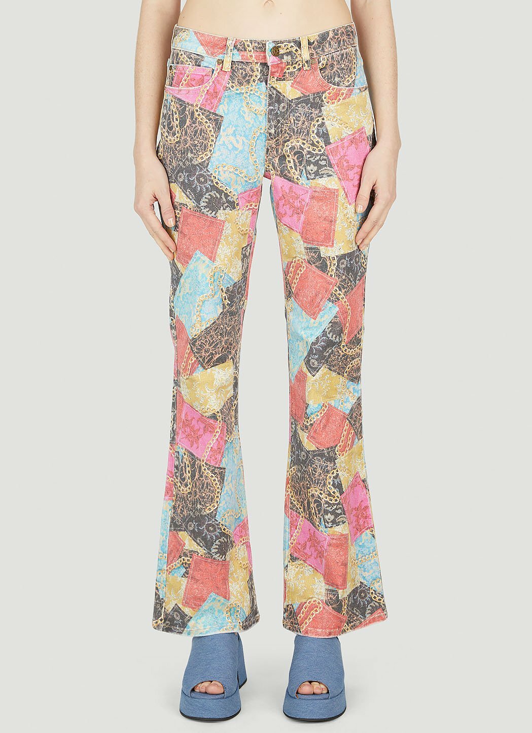 Guess USA Printed Flared Jeans