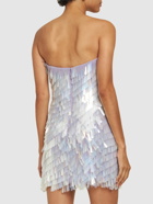 THE ATTICO Embellished Strapless Mini Dress