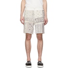 Amiri Off-White Bandana Reconstructed Shorts