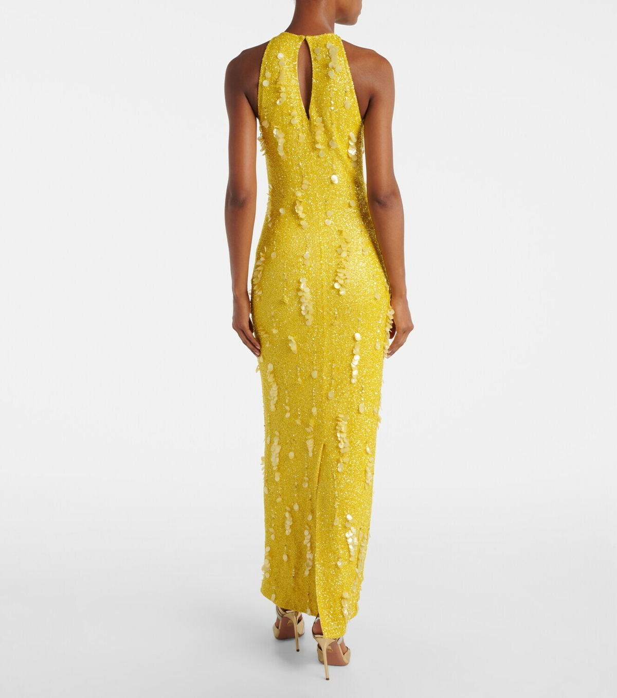 Clio Peppiatt Mimosa beaded sequined gown
