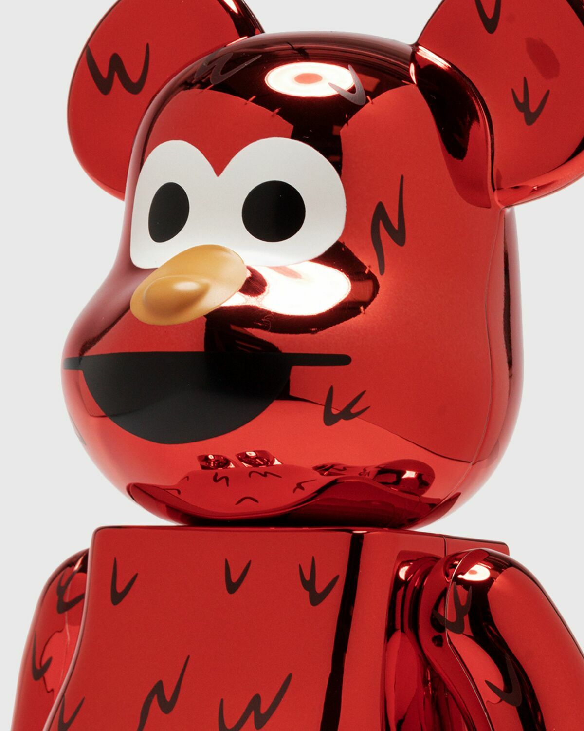 MEDICOM BEARBRICK 100% 400% SESAME STREET ELMO CHROME Multi-color Mens Collectibles & Toy