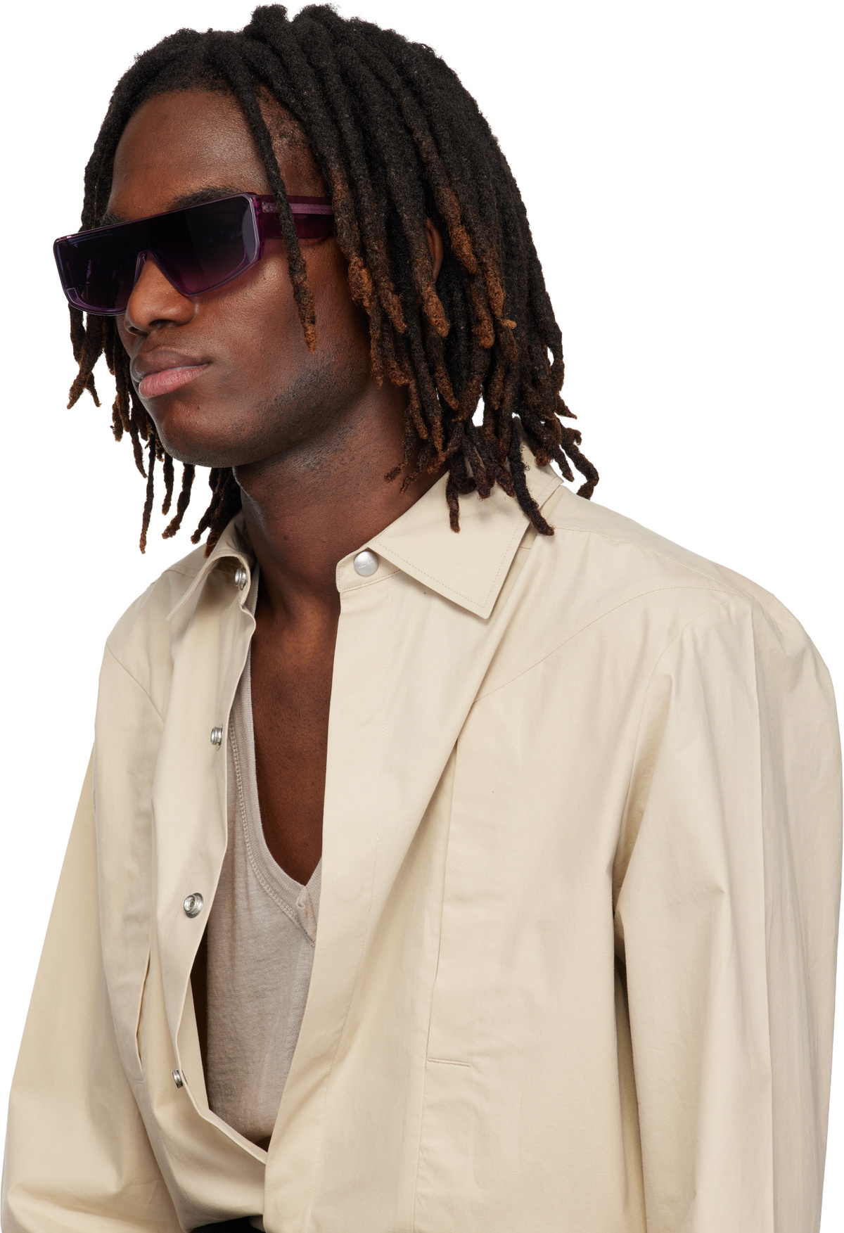 Rick Owens Purple Performa Sunglasses