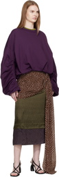 Dries Van Noten Purple Draped Sweatshirt