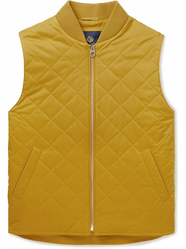 Photo: Loro Piana - Horsey Quilted Shell Gilet - Yellow