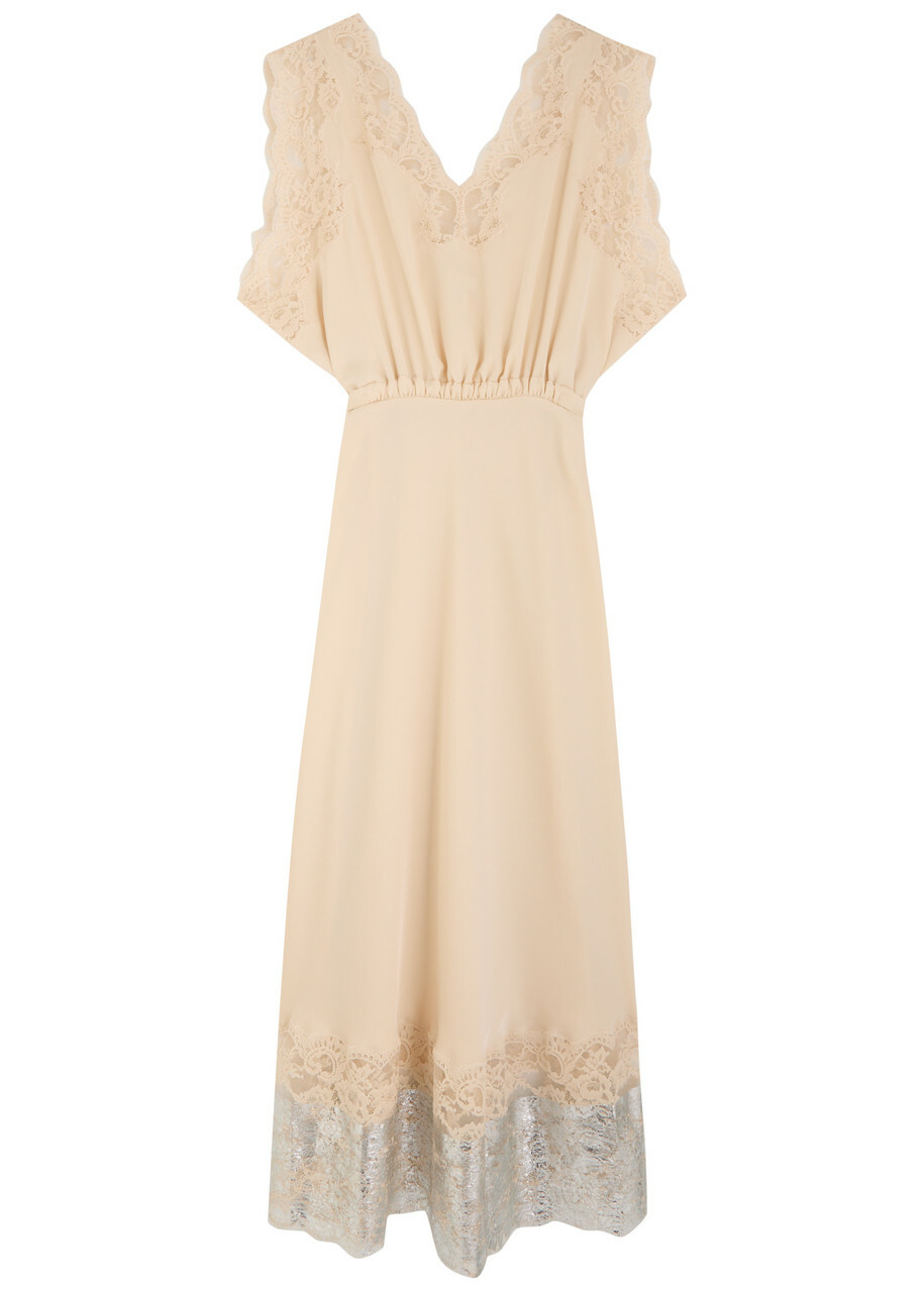 ワンピースその他 Rabanne Maxi dresses Rabanne Off-White Off-The-Shoulder Maxi Dress Paco Rabanne