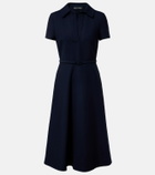Oscar de la Renta Belted wool-blend midi dress