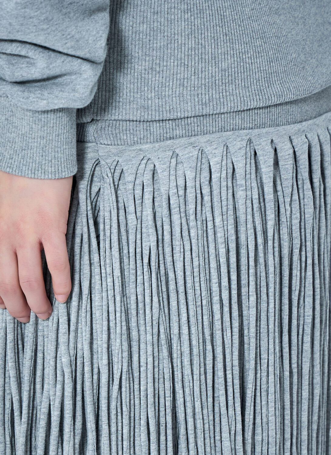 Abra Fringe Knit Skirt