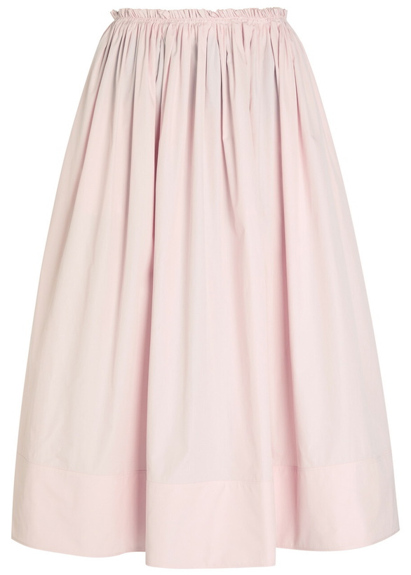 Photo: Gabriela Hearst Shiva Cotton-poplin Midi Skirt Light Pink