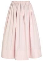 Gabriela Hearst Shiva Cotton-poplin Midi Skirt Light Pink