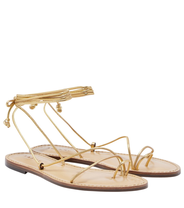 Photo: Amanu Karima metallic leather sandals