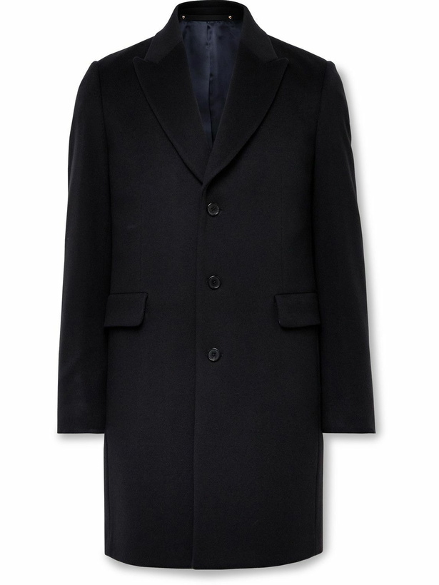 Photo: Paul Smith - Slim-Fit Wool and Cashmere-Blend Felt Coat - Black