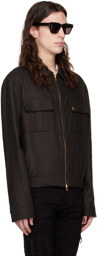 AMIRI Brown Flannel Jacket
