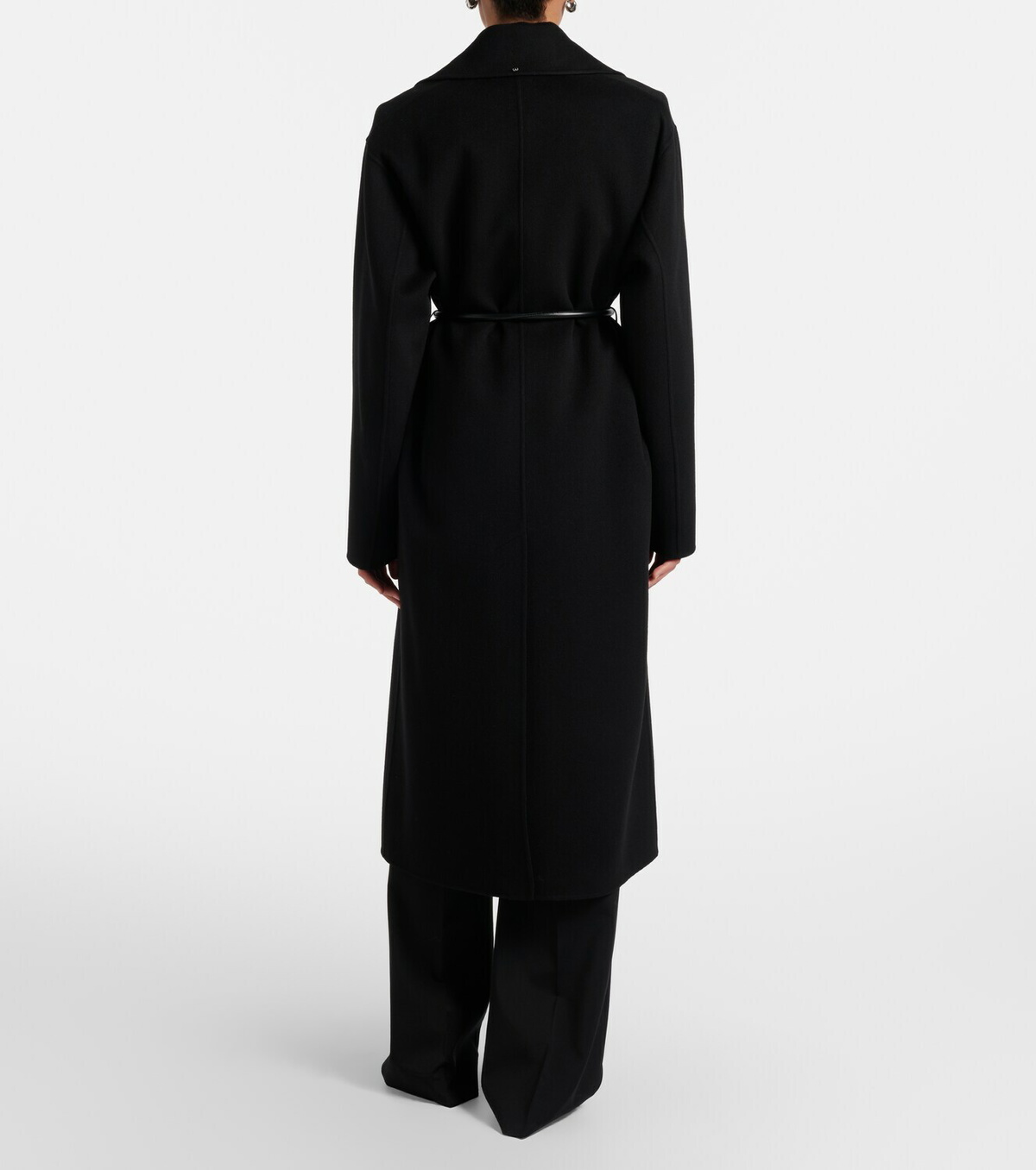 Sportmax Belted oversized virgin wool wrap coat