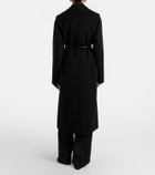 Sportmax Belted oversized virgin wool wrap coat