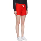 Champion Reverse Weave Red Small Logo Shorts