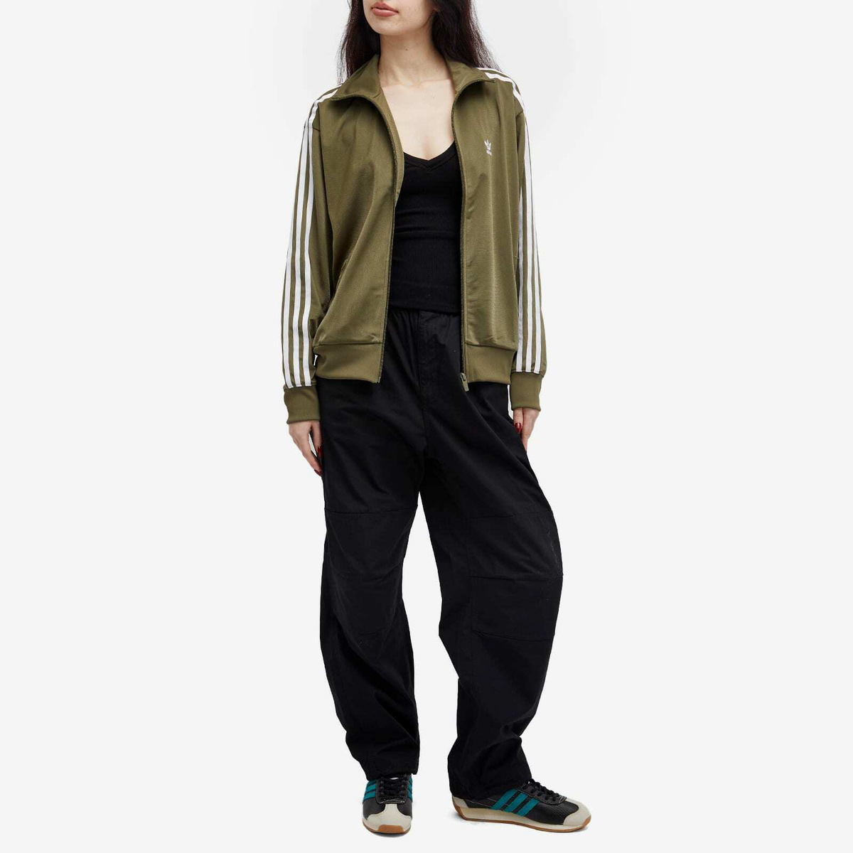Adidas Women's Firebird Track Top in Olive Strata adidas