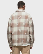 Represent All Over Initial Flannel Shirt Beige - Mens - Overshirts