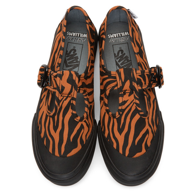 Ashley Williams Orange and Black Vans Edition Style 93 Sneakers