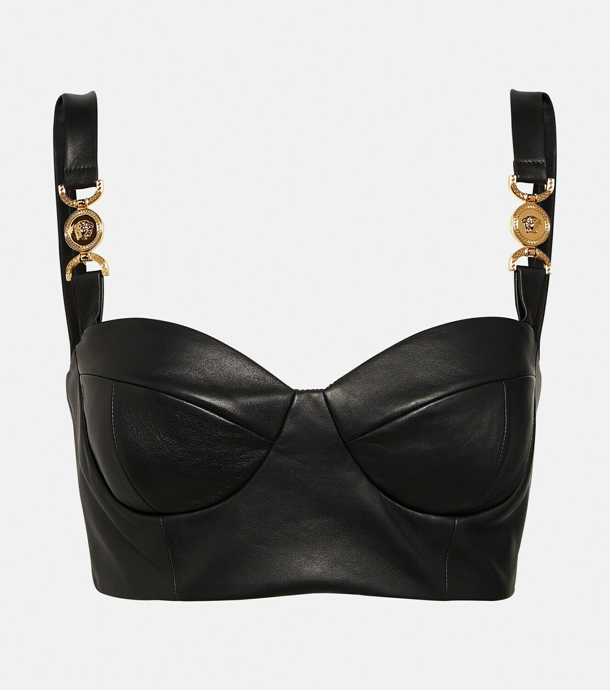 Versace Medusa '95 leather bustier top