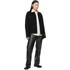 MM6 Maison Margiela Black Double-Faced Wool Zip Jacket