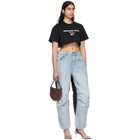 Alexander Wang Black Logo Crop Top