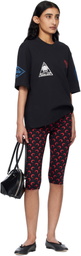 Marine Serre SSENSE Exclusive Black Recycled Moon Jersey Capri Leggings