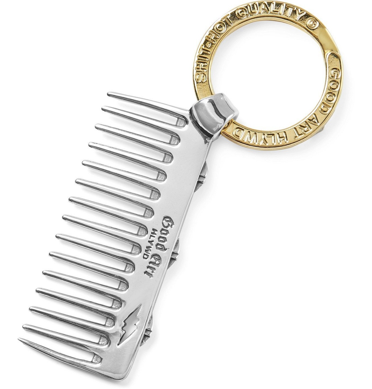 Photo: GOOD ART HLYWD - Gold-Tone and Sterling Silver Comb Key Fob - Silver
