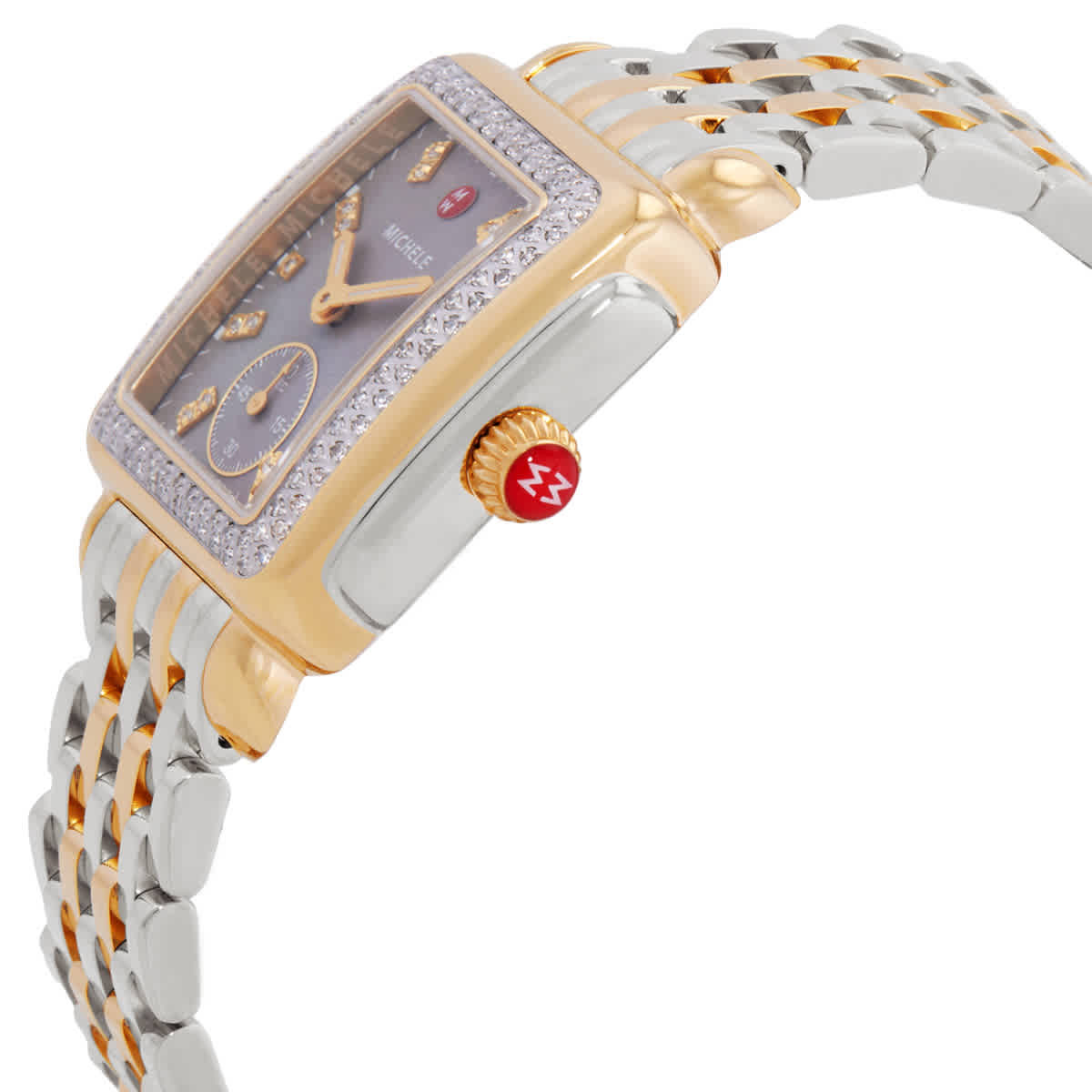 Michele Deco Chronograph Quartz Diamond Grey Dial Ladies Watch MWW06V000132
