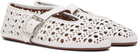 ALAÏA White Perforated Ballerina Flats