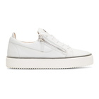 Giuseppe Zanotti White Zipper May London Sneakers