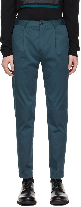 Photo: PS by Paul Smith Blue Cotton Trousers