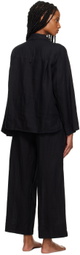 Deiji Studios Black 'The Drawcord' Pyjama Set