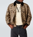 Valentino VGold leopard-print wool blouson jacket