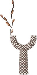 Mellow Brown & Off-White Gemini Vase