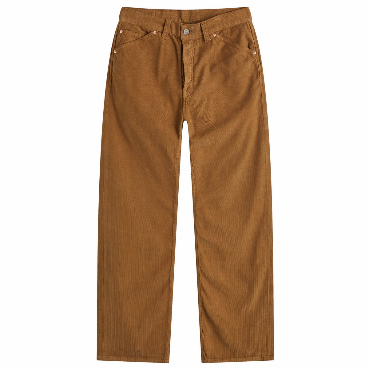 Drake's Men's 5 Pocket Selvedge Needle Cord Jeans in Tan Drake's
