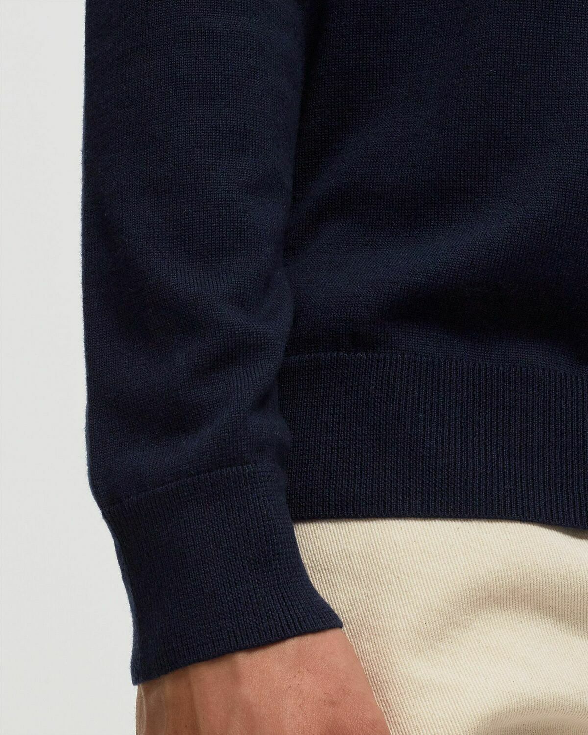 Fred Perry Classic Crew Neck Jumper Blue Sweatshirts