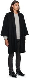 Naked & Famous Denim SSENSE Exclusive Black Wool Overcoat