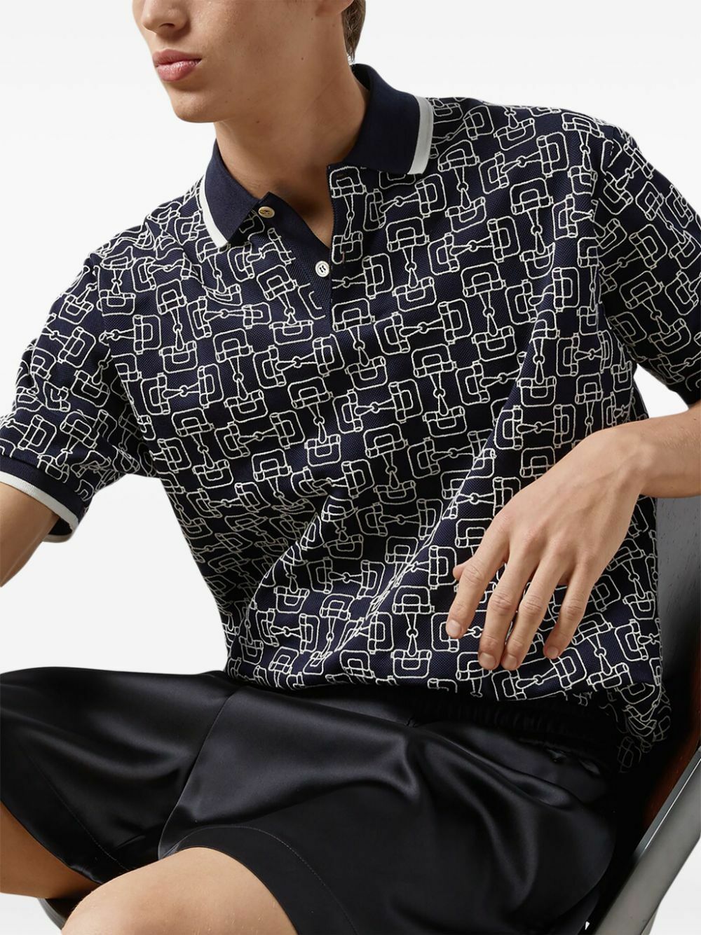Gucci Horsebit-Print Polo Shirt Gucci